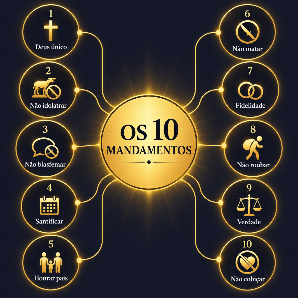 Mapa mental dos 10 Mandamentos