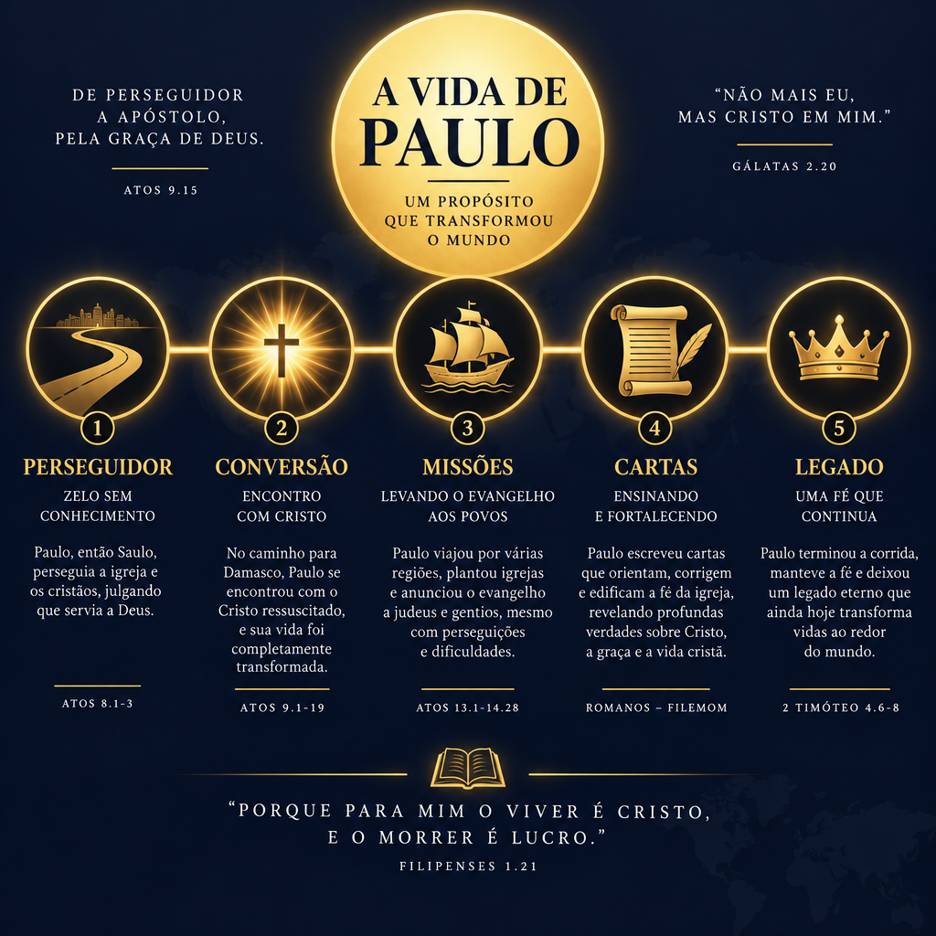 Mapa mental da Vida do Apóstolo Paulo